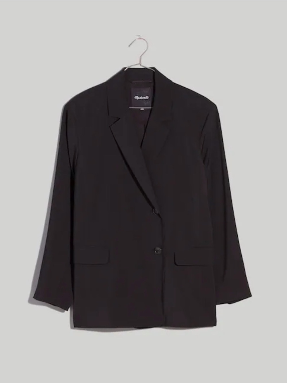 Madewell Black Two-Button Tailored Blazer